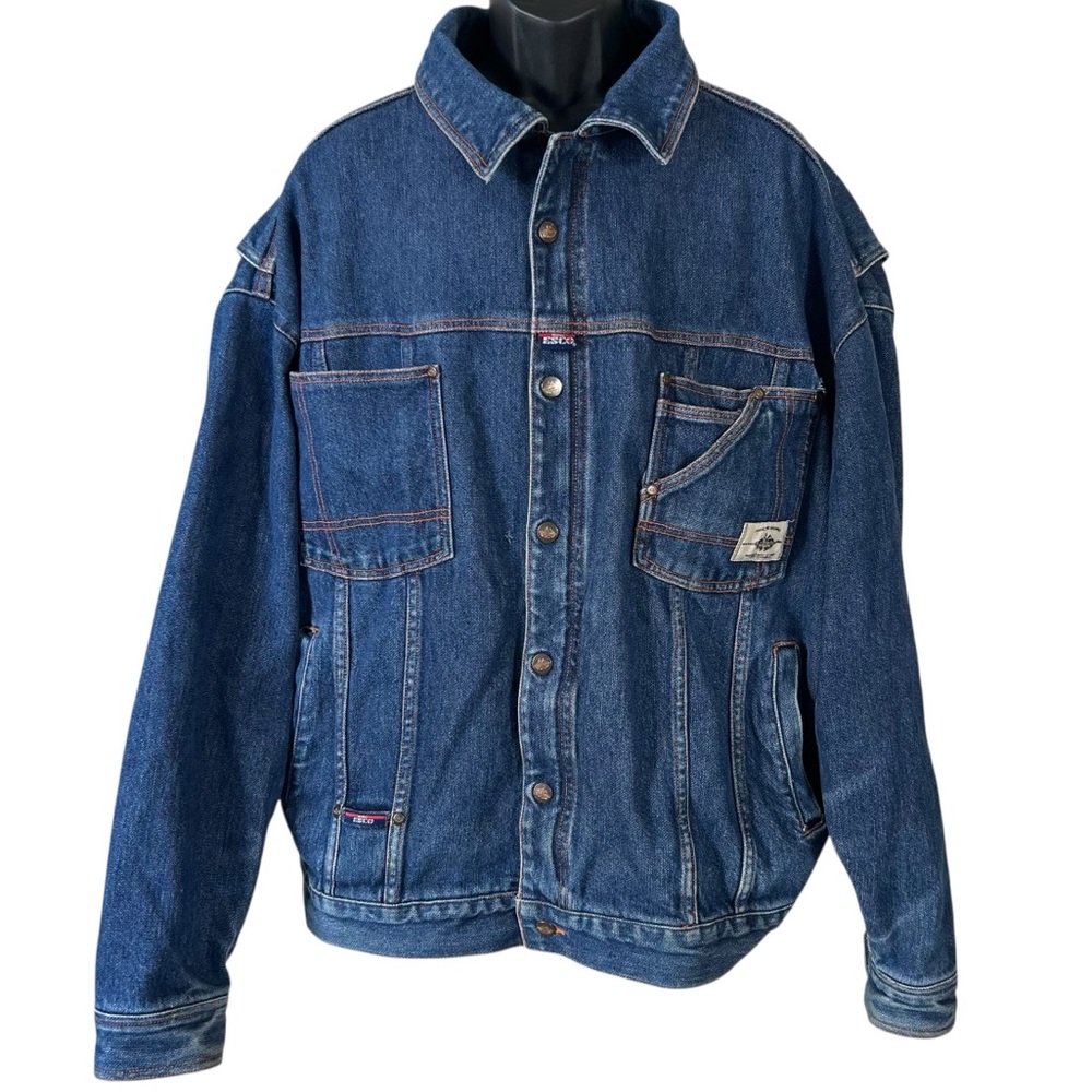 Vintage Y2K Willie Esco Caballero Denim Jean Jacket in a medium-dark wash